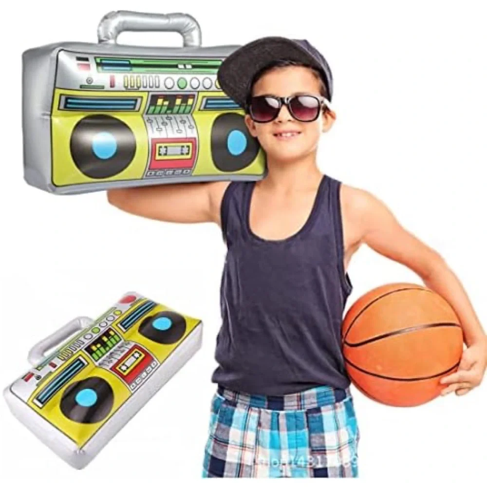 Inflatable Ghetto Blaster Old School 80s 90s Outfit Retro Radio Theme Party Outf